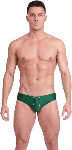 Men’s Swim Brief – Nano Line, Minimal Cut, Front Seam, Drawcord, Metal Eyelets, Back Metal Nameplate in Kuwait