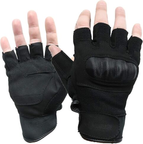 قفازات M MCGUIRE GEAR للمفاصل الصلبة بنصف أصابع، وقفازات تكتيكية بدون أصابع للصيد وركوب الدراجات وتسلق كرة الطلاء والرياضات الخارجية in Kuwait