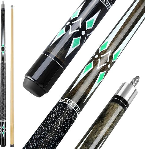 Pool Cue, 58 inch Maple Billiard Pool Cue Sticks for Adults with 13mm Tip, 18 19 20 21oz Professional Pool Sticks with Anti-Slip Thread Wrapping for House Bar Billiard Sport in Saudi Arabia