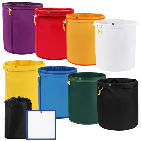 8PCS 5-Gallon Mesh Filter Bags, 25 to 220 Micron Fine Nylon Strainer Bag, Reusable Drawstring Washable Mesh Bags for 5 Gallon Bucket, with Pressing Screen & Storage Bag, for DIY Drink, Cold Brew in Kuwait