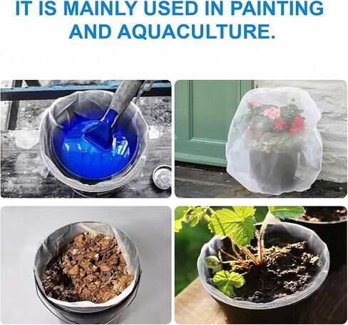 Paint Strainer Bag Paint Strainer Bags Paint Strainer 5 Gallon Paint Filter with Elastic Top Opening Mesh Bag White Mesh Bag Filters for Paint Gardening Hydroponics Painting 5Pcs in Kuwait