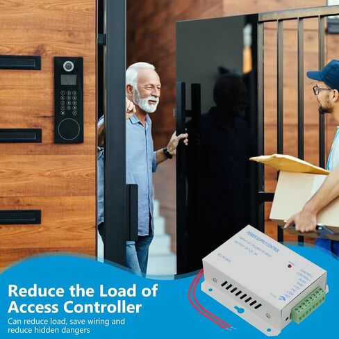 Access Control Power Supply 12V 3A for Door Access Control System with Adjustable 0-15S Delay Compact Metal Design Worldwide Voltage Compatible with Electric Locks RFID Reader in Kuwait