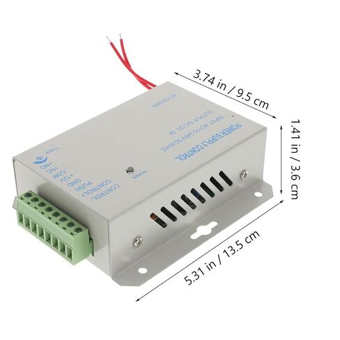 Access Control Power Supply 12V 3A for Door Access Control System with Adjustable 0-15S Delay Compact Metal Design Worldwide Voltage Compatible with Electric Locks RFID Reader in Kuwait
