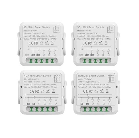 1 قطعة 1/2/3/4-way Tuya Smart WiFi Light Switch 2-Way Control Mini Smart Circuit Breaker التحكم الذكي في الحياة (اللون: 3 عصابة مع حامل) in Kuwait