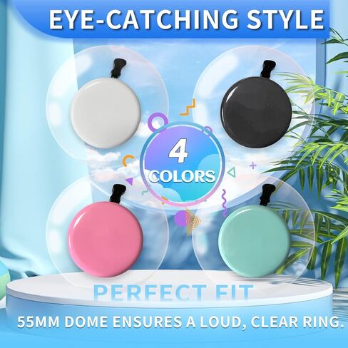 TCBIERO 95dB Bike Bell for Cruisers | White | Rust-Proof All-Ages Design | Loud Ring Ring Sound Alarm (Pink) in Kuwait