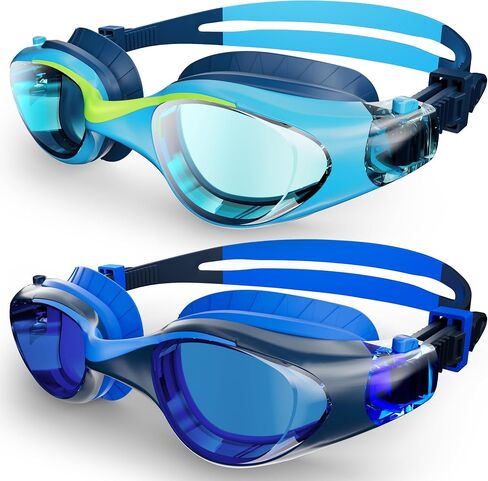 Kids Swim Goggles, Anti-Fog UV Protection, Leakproof Adjustable Strap Swimming Goggles for Boys Girls Ages 6–14 in Saudi Arabia
