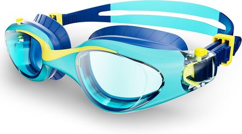 Kids Swim Goggles, Anti-Fog UV Protection, Leakproof Adjustable Strap Swimming Goggles for Boys Girls Ages 6–14 in Saudi Arabia