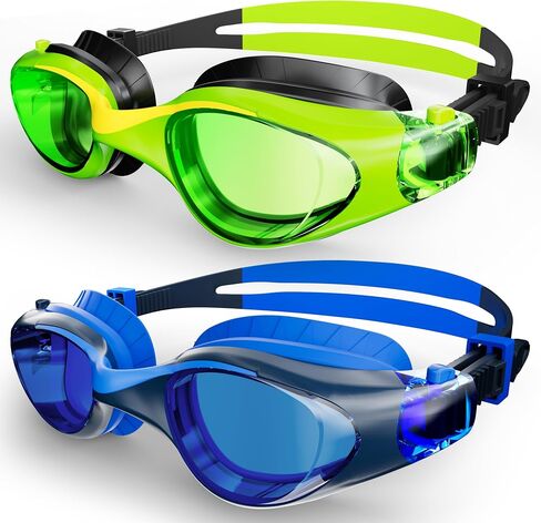 Kids Swim Goggles, Anti-Fog UV Protection, Leakproof Adjustable Strap Swimming Goggles for Boys Girls Ages 6–14 in Saudi Arabia