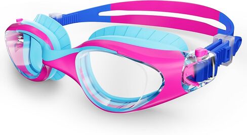 Kids Swim Goggles, Anti-Fog UV Protection, Leakproof Adjustable Strap Swimming Goggles for Boys Girls Ages 6–14 in Saudi Arabia