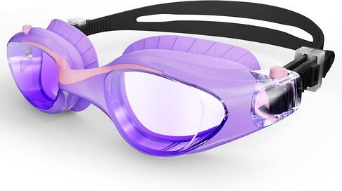 Kids Swim Goggles, Anti-Fog UV Protection, Leakproof Adjustable Strap Swimming Goggles for Boys Girls Ages 6–14 in Saudi Arabia