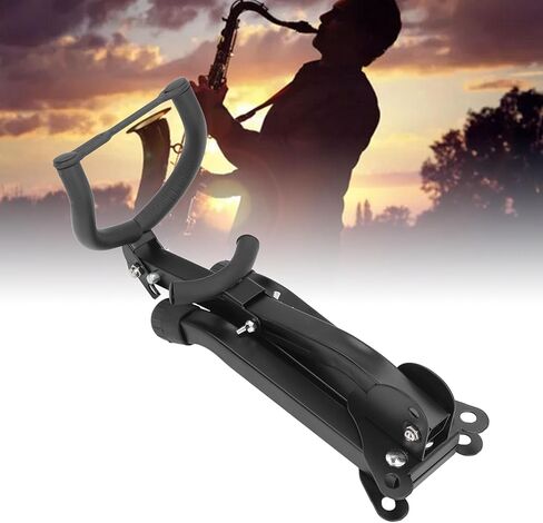 Folding Saxophone Stand Adjustable Portable and Scratch for Alto Tenor Saxophones Metal Design 1 Unit in Kuwait