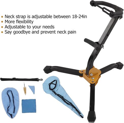 Alto Sax Stand Set Portable Musician Accessories Durable Metal Holder for Alto Saxophone 1 Unit in Kuwait