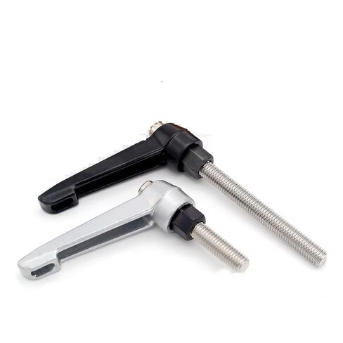 1pcs Stainless Steel screw1pc M5 M6 M8 M10 M12 M16 Adjustable Handle Lever Clamping Handles Thread Metal Knob Machinery Tools(KTDS-Black,M10,L20) in Kuwait