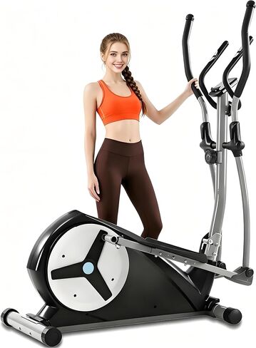 ECHANFIT Elliptical Exercise Machine with 15.5" Stride, 16 Resistance Levels, Hyper-Quiet Magnetic Elliptical Machine for Home, 350LBS Weight Capacity, App Bluetooth, Backlit LCD Monitor in Kuwait