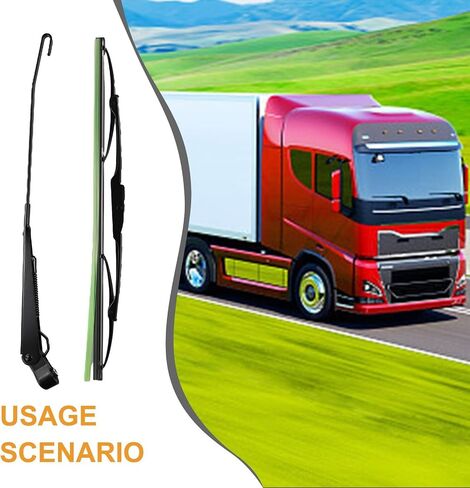 12V Windshield Wiper Kit with 400mm for blades, 105° Sweep Angle for Boat RV Truck Tractor Construction Machinery, 6mm Shaft Mount (Motor Not Included)(Rain wipers) in Saudi Arabia