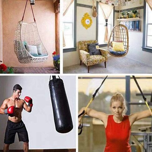 SELEWARE Heavy Duty Bag Spring for Punching Bag - Chrome Plated with Secure Closed-Loop Design for Boxing, MMA, and More, Smooth & Safe Suspension, Eliminates Ceiling Vibration During Boxing Workouts in Kuwait