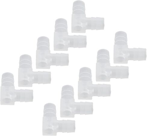 Aquarium Barb Fittings, Odorless Leak-Proof Design, Hose Barb Connectors, 10mm PE Plastic 10Pcs, for Aquarium Pumps, Silicone Tubing, Mechanical Systems, Home Fish Tanks, in Kuwait