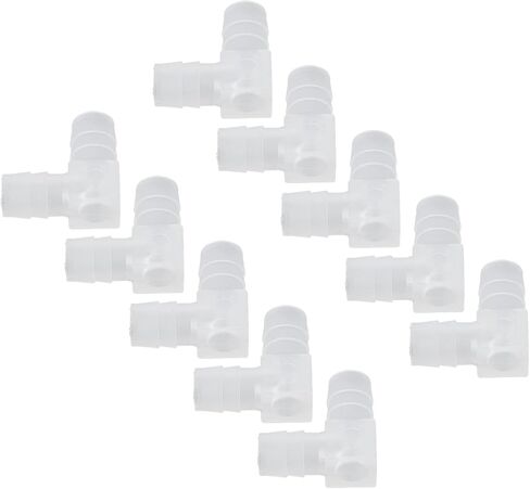Aquarium Barb Fittings, Odorless Leak-Proof Design, Hose Barb Connectors, 10mm PE Plastic 10Pcs, for Aquarium Pumps, Silicone Tubing, Mechanical Systems, Home Fish Tanks, in Kuwait