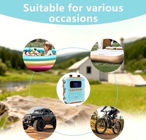 Electric SUP Air Pump 60PSI 20800mAh Large Battery, Portable Rechargeable Dual Stage Inflation & Deflation Auto-Off, Cordless Paddle Board Pump for Kayak Boat Tent Inflatable in Kuwait