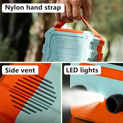 Electric SUP Air Pump 60PSI 20800mAh Large Battery, Portable Rechargeable Dual Stage Inflation & Deflation Auto-Off, Cordless Paddle Board Pump for Kayak Boat Tent Inflatable in Kuwait