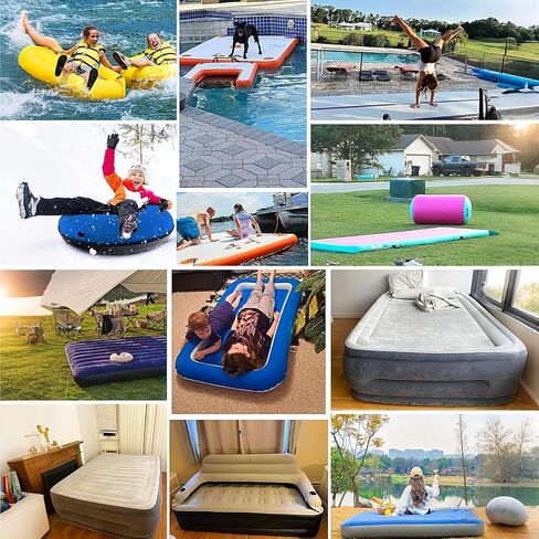 1200W Fast Electric Air Pump, Dual Nozzles for Inflatable Mirror Ball,Mattress, Pool Floats, Rafts, Quick Inflation Deflation, Portable Travel Pump in Kuwait