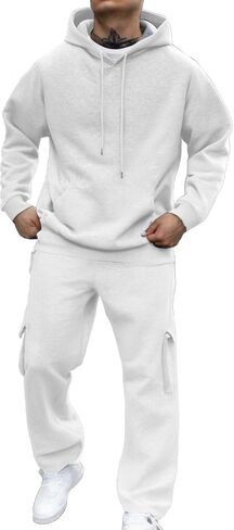 Sweatsuits للرجال بذلات رياضية هوديي Crewneck البلوز زمم بدلة رياضية 3 نمط الركض بدلة رياضية غير رسمية 2 قطعة مجموعات in Kuwait