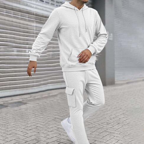 Sweatsuits للرجال بذلات رياضية هوديي Crewneck البلوز زمم بدلة رياضية 3 نمط الركض بدلة رياضية غير رسمية 2 قطعة مجموعات in Kuwait