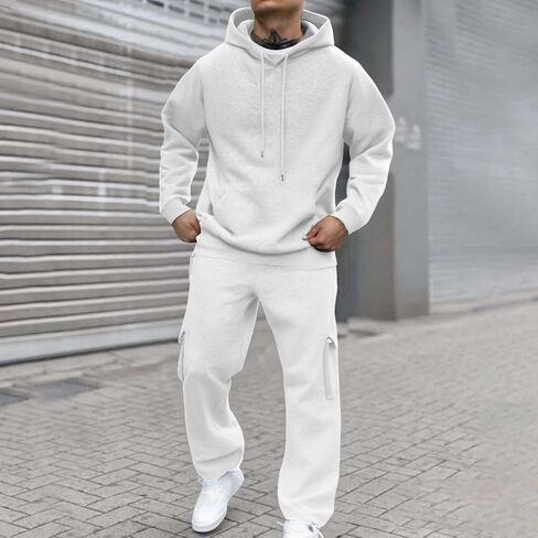 Sweatsuits للرجال بذلات رياضية هوديي Crewneck البلوز زمم بدلة رياضية 3 نمط الركض بدلة رياضية غير رسمية 2 قطعة مجموعات in Kuwait