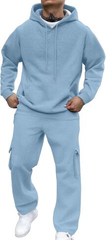 Sweatsuits للرجال بذلات رياضية هوديي Crewneck البلوز زمم بدلة رياضية 3 نمط الركض بدلة رياضية غير رسمية 2 قطعة مجموعات in Kuwait