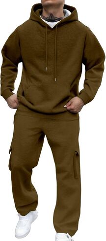 Sweatsuits للرجال بذلات رياضية هوديي Crewneck البلوز زمم بدلة رياضية 3 نمط الركض بدلة رياضية غير رسمية 2 قطعة مجموعات in Kuwait