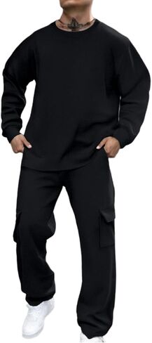 Sweatsuits للرجال بذلات رياضية هوديي Crewneck البلوز زمم بدلة رياضية 3 نمط الركض بدلة رياضية غير رسمية 2 قطعة مجموعات in Kuwait