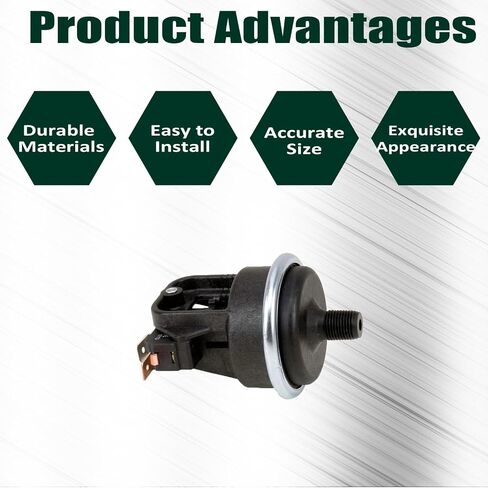 Premium 4010P Pressure Switch, 25 Amp SPNO, 1/8" Thread with PTFE Tape, Plastic Housing in Kuwait