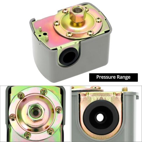 QWORK 30/50 Pressure Switch for Well Pump - 2 Pack Adjustable Cut-in/Out Pressure (30-50 PSI) - 1/4"-18 NPT Female Thread in Kuwait