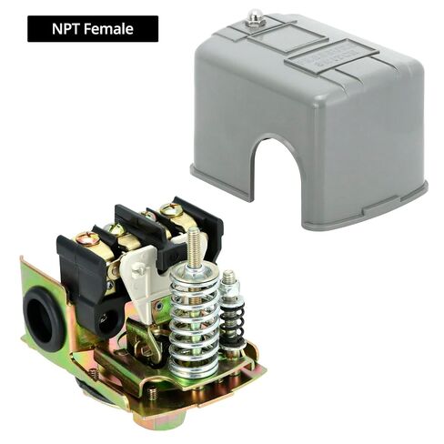 QWORK 30/50 Pressure Switch for Well Pump - 2 Pack Adjustable Cut-in/Out Pressure (30-50 PSI) - 1/4"-18 NPT Female Thread in Kuwait
