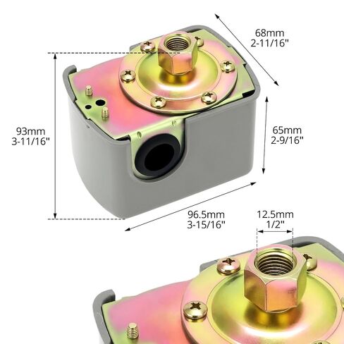 QWORK 30/50 Pressure Switch for Well Pump - 2 Pack Adjustable Cut-in/Out Pressure (30-50 PSI) - 1/4"-18 NPT Female Thread in Kuwait
