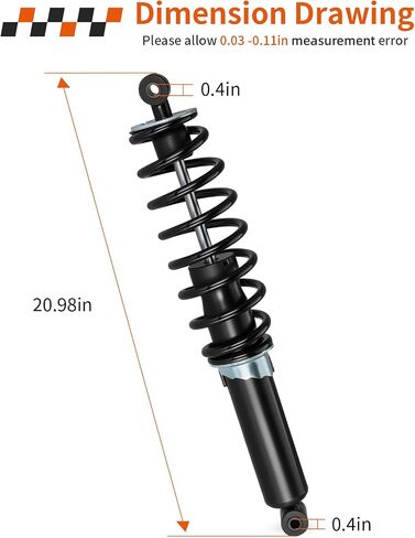 Left & Right Rear Shock Absorbers For Polaris Scrambler 850 2013-2025 Sportsman 550 850 1000 2009-2025 7043463 7043874 in Kuwait