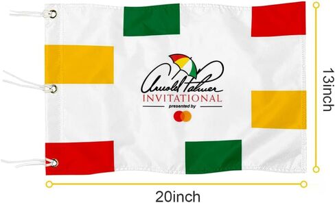 Arnold Palmer Invitational Golf Club Golf Pin Flag Practic Putting Green Golf Flag For Backyard Garden Double-Sewn 420D Nylon Miniature Pin Flag (20"X13" Grommet) in Kuwait