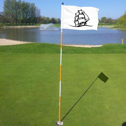 Shipyard Golf Club Golf Pin Flag Practic Putting Green Golf Flag For Backyard Garden Double-Sewn 420D Nylon Miniature Regulation Tube Flag (20"X13") in Kuwait