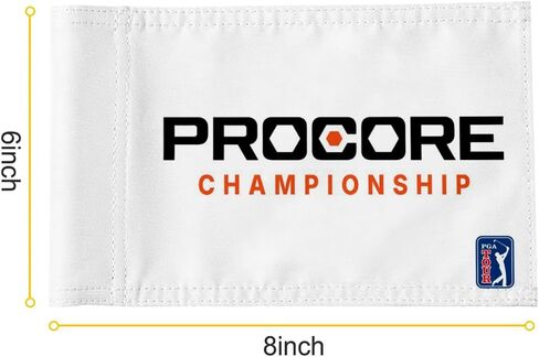 Procore Championship Golf Club Golf Pin Flag Practic Putting Green Golf Flag For Backyard Garden Double-Sewn 420D Nylon Regulation Tube Flag (8"x6") in Kuwait