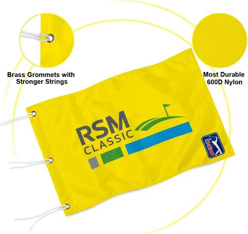 RSM Classic Golf Club Golf Pin Flag Practic Putting Green Golf Flag For Backyard Garden Double-Sewn 420D Nylon Miniature Pin Flag (20"X13" Grommets) in Kuwait