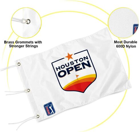 Houston Open Golf Club Golf Pin Flag Practic Putting Green Golf Flag For Backyard Garden Double-Sewn 420D Nylon Miniature Pin Flag (20“x13" Grommet) in Kuwait