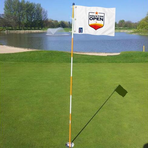 Houston Open Golf Club Golf Pin Flag Practic Putting Green Golf Flag For Backyard Garden Double-Sewn 420D Nylon Miniature Pin Flag (20“x13" Grommet) in Kuwait