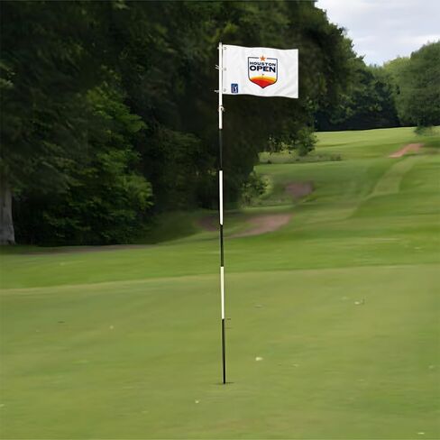 Houston Open Golf Club Golf Pin Flag Practic Putting Green Golf Flag For Backyard Garden Double-Sewn 420D Nylon Miniature Pin Flag (20“x13" Grommet) in Kuwait
