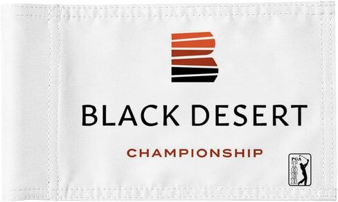 Black Dersert Championship Golf Club Golf Pin Flag Practic Putting Green Golf Flag For Backyard Garden Double-Sewn 420D Nylon Regulation Tube Flag (White, 20"x13") in Kuwait