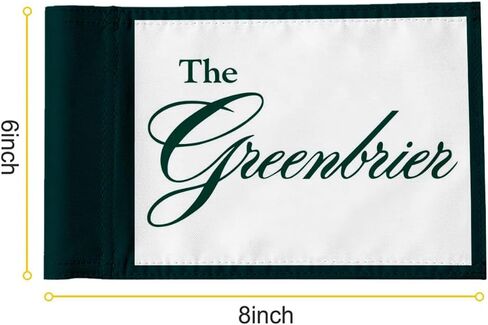 The Greenbrier Golf Club Golf Pin Flag Practic Putting Green Golf Flag For Backyard Garden Double-Sewn 420D Nylon Miniature Pin Flag (8"X6") in Kuwait