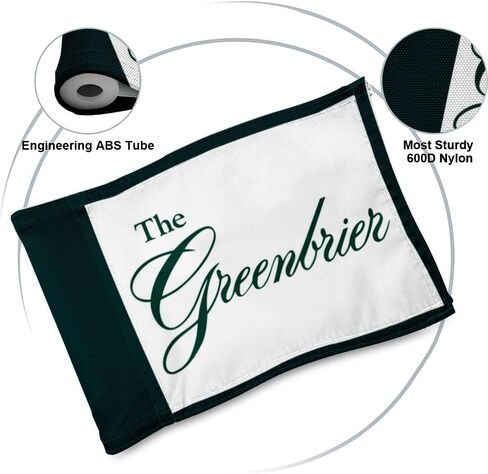 The Greenbrier Golf Club Golf Pin Flag Practic Putting Green Golf Flag For Backyard Garden Double-Sewn 420D Nylon Miniature Pin Flag (8"X6") in Kuwait