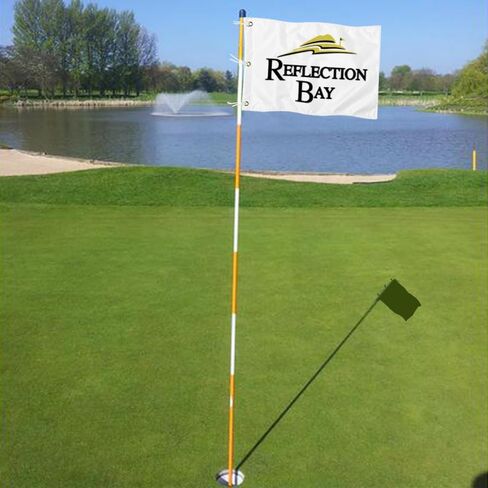 Reflection Bay Golf Club Golf Pin Flag Practic Putting Green Golf Flag For Backyard Garden Double-Sewn 420D Nylon Miniature Pin Flag (20"X13" Grommets) in Kuwait