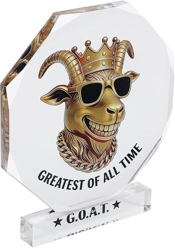 جوائز كأس الماعز - 5 بوصة G.O.A.T. كأس أكريليك لبطل كرة القدم الخيالي، وأفضل لاعب في المكتب، وهدايا الفائز بجائزة أفضل لاعب in Kuwait