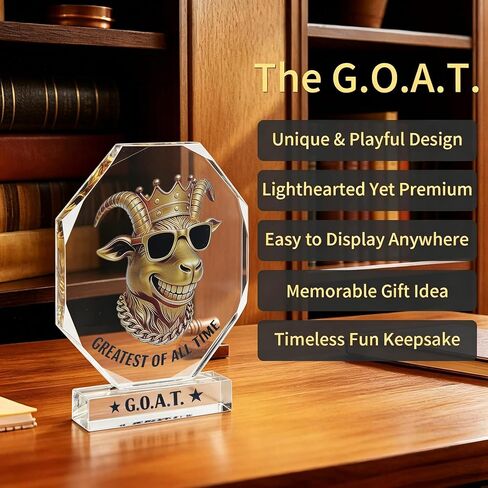 جوائز كأس الماعز - 5 بوصة G.O.A.T. كأس أكريليك لبطل كرة القدم الخيالي، وأفضل لاعب في المكتب، وهدايا الفائز بجائزة أفضل لاعب in Kuwait