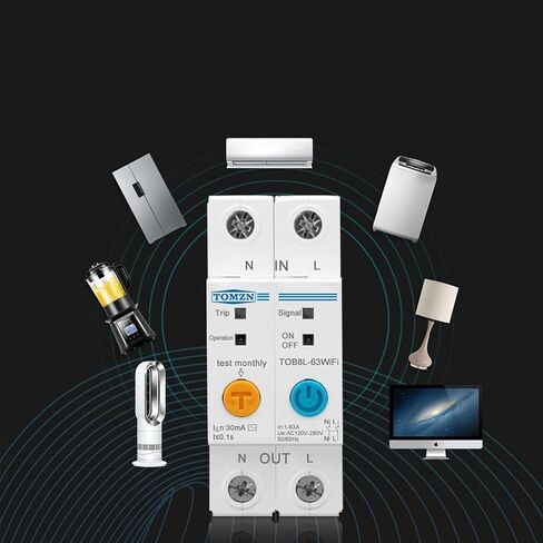 63A Ewelink Single Phase Energy Meter Kwh Metering Monitoring Circuit Breaker Timer Relay with Leakage Protection in Kuwait